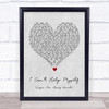 Four Tops I Can't Help Myself (Sugar Pie, Honey Bunch) Grey Heart Song Print