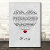 I Fight Dragons Always Grey Heart Song Lyric Print
