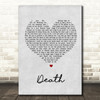 White Lies Death Grey Heart Song Lyric Quote Print
