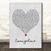 Turnpike Troubadours Evangeline Grey Heart Song Lyric Print