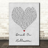 Wallows Drunk On Halloween Grey Heart Song Lyric Print