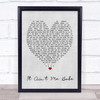 It Ain't Me Babe Bob Dylan Grey Heart Song Lyric Quote Print