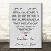 Knockin' On Heaven's Door Bob Dylan Grey Heart Song Lyric Quote Print