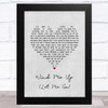 Cliff Richard Wind Me Up (Let Me Go) Grey Heart Song Lyric Music Art Print