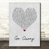 Fireboy DML Go Away Grey Heart Song Lyric Music Art Print
