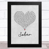 Little Big Town Sober Grey Heart Song Lyric Music Art Print