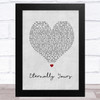 Motionless In White Eternally Yours Grey Heart Song Lyric Music Art Print