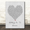 Nickelback Holding On to Heaven Grey Heart Song Lyric Music Art Print