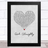 One Direction Girl Almighty Grey Heart Song Lyric Music Art Print