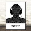 Dave Matthews Band Two Step Black & White Man Headphones Song Lyric Print