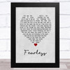 Pink Floyd Fearless Grey Heart Song Lyric Music Art Print