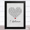 Robson & Jerome I Believe Grey Heart Song Lyric Music Art Print