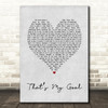 Shayne Ward Thats My Goal Grey Heart Song Lyric Music Art Print