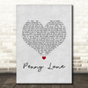 The Beatles Penny Lane Grey Heart Song Lyric Music Art Print