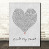 Zara Larsson Aint My Fault Grey Heart Song Lyric Music Art Print