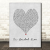Boyz II Men On Bended Knee Grey Heart Song Lyric Music Art Print
