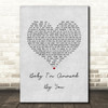 BRYAN ADAMS Baby I'm Amazed By You Grey Heart Song Lyric Music Art Print