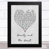 Celine Dion Beauty and the Beast Grey Heart Song Lyric Music Art Print