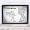 John Legend Never Break Man Lady Couple Grey Song Lyric Print