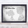 McFly All About You Man Lady Couple Grey Song Lyric Print