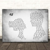Picture This 95 Man Lady Couple Grey Song Lyric Print