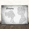 Slade Everyday Man Lady Couple Grey Song Lyric Print