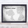 Eels Beginner's Luck Man Lady Couple Grey Song Lyric Print