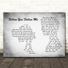 Genesis Follow You Follow Me Man Lady Couple Grey Song Lyric Wall Art Print