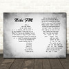 Hawthorne Heights Niki FM Man Lady Couple Grey Song Lyric Wall Art Print