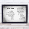 Hawthorne Heights Niki FM Man Lady Couple Grey Song Lyric Wall Art Print