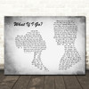 Mura Masa What If I Go Man Lady Couple Grey Song Lyric Wall Art Print