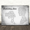 Angels & Airwaves Saturday Love Man Lady Couple Grey Song Lyric Quote Music Print