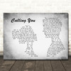 Blue October Calling You Man Lady Couple Grey Song Lyric Quote Music Print