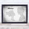 Atlantic Starr Always Man Lady Couple Grey Song Lyric Quote Print