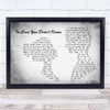 Brett Young In Case You Didn't Know Man Lady Couple Grey Song Lyric Quote Print
