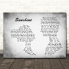 Gabrielle Sunshine Man Lady Couple Grey Song Lyric Quote Print