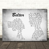 Gerry Cinnamon Belter Man Lady Couple Grey Song Lyric Quote Print