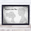 Granger Smith Happens Like That Man Lady Couple Grey Song Lyric Quote Print