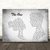 Kodaline The One Man Lady Couple Grey Song Lyric Quote Print
