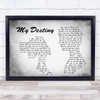 Lionel Ritchie My Destiny Man Lady Couple Grey Song Lyric Quote Print