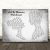 Marvin Gaye Ain't No Mountain High Enough Man Lady Couple Grey Song Lyric Print