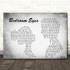 Natty Bedroom Eyes Man Lady Couple Grey Song Lyric Quote Print
