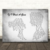 Noel Gallagher If I Had A Gun Man Lady Couple Grey Song Lyric Quote Print