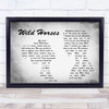 The Rolling Stones Wild Horses Man Lady Couple Grey Song Lyric Quote Print