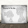 Dani And Lizzy Dancing In The Sky Man Lady Couple Grey Song Lyric Quote Print