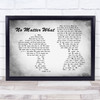 Boyzone No Matter What Man Lady Couple Grey Song Lyric Quote Print