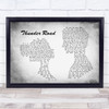 Bruce Springsteen Thunder Road Man Lady Couple Grey Song Lyric Quote Print