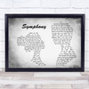 Clean Bandit Symphony Man Lady Couple Grey Song Lyric Quote Print