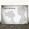 Daniel Bedingfield If You're Not The One Man Lady Couple Grey Song Lyric Print