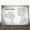 John Denver Annie's Grey Song Man Lady Couple Grey Song Lyric Quote Print